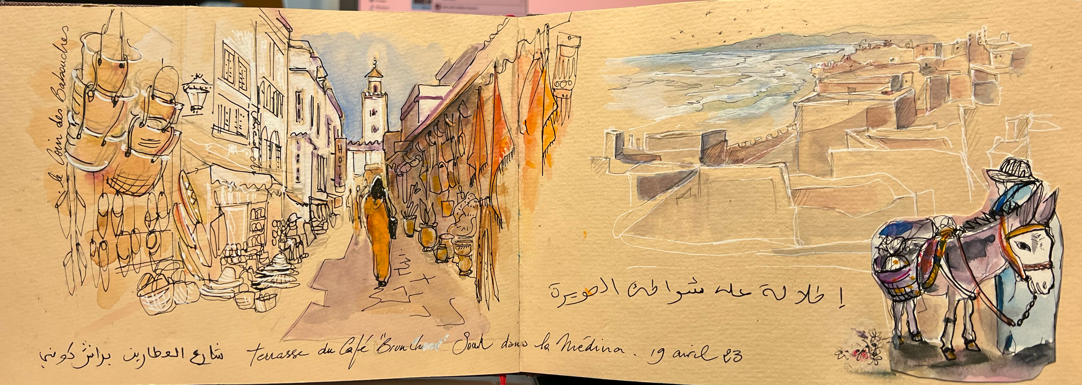 page carnet de croquis